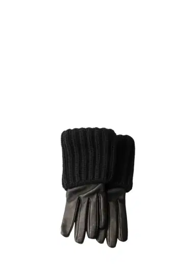 Prada Leather & Wool Gloves | Thumbnail 1