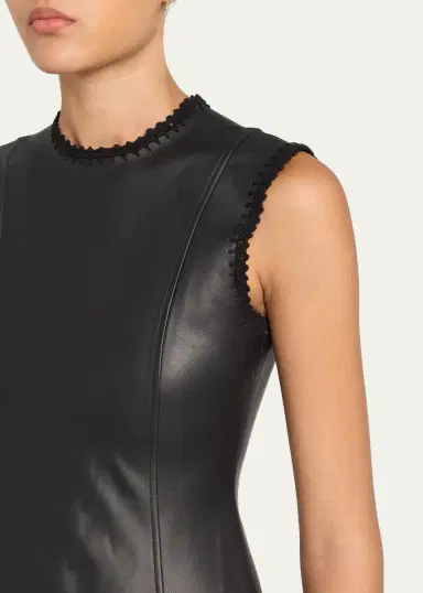 Ulla Johnson Ilana Sleeveless Crochet Knit & Leather Midi Dress | Thumbnail 5 Ulla Johnson Ilana Sleeveless Crochet Knit & Leather Midi Dress | Thumbnail 5