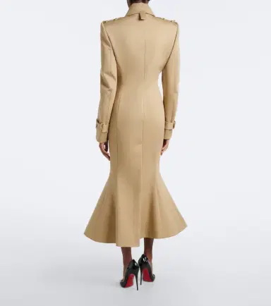 Mugler Peplum cotton-blend trench coat | Thumbnail 2 Mugler Peplum cotton-blend trench coat | Thumbnail 2