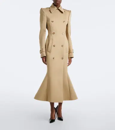 Mugler Peplum cotton-blend trench coat | Thumbnail 5 Mugler Peplum cotton-blend trench coat | Thumbnail 5