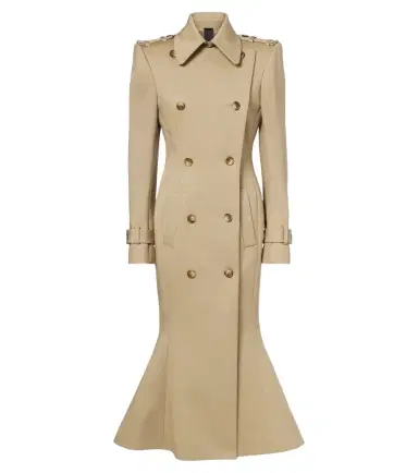 Mugler Peplum cotton-blend trench coat | Thumbnail 1 Mugler Peplum cotton-blend trench coat | Thumbnail 1