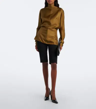 Mugler Silk twill top | Thumbnail 5 Mugler Silk twill top | Thumbnail 5