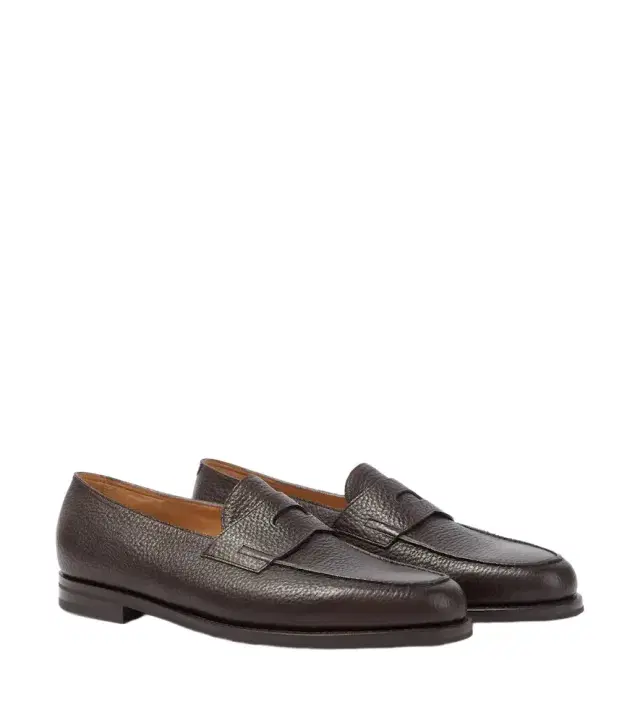 John Lobb Lopez leather penny loafers