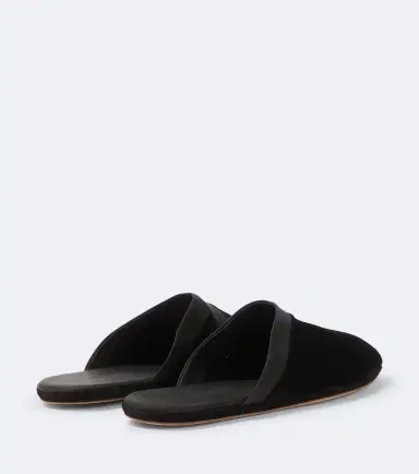 John Lobb Leather-trimmed suede slippers | Thumbnail 3