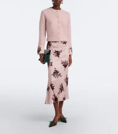 Erdem Floral satin midi skirt | Thumbnail 6 Erdem Floral satin midi skirt | Thumbnail 6