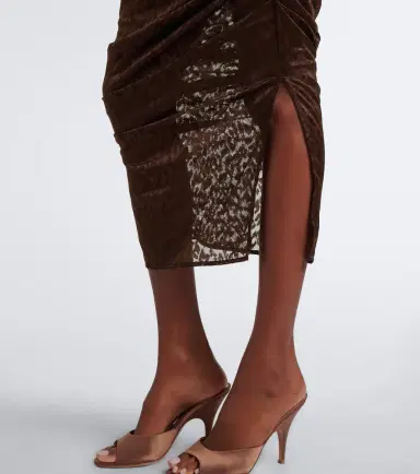 Alex Perry Leopard-print ruched lace midi dress | Thumbnail 3