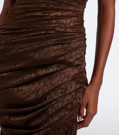 Alex Perry Leopard-print ruched lace midi dress | Thumbnail 4