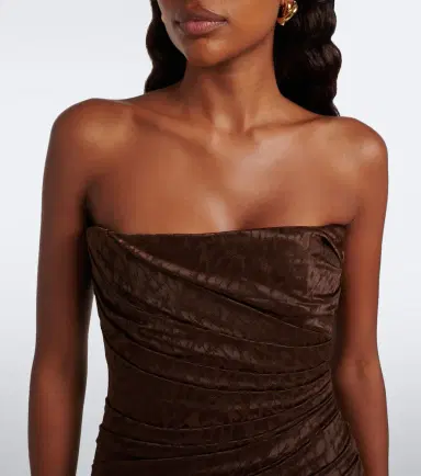Alex Perry Leopard-print ruched lace midi dress | Thumbnail 5