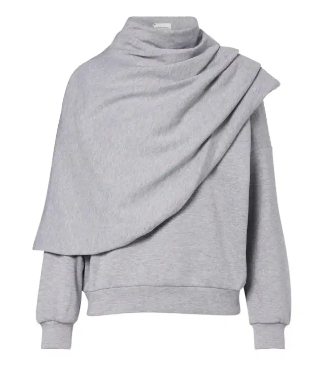 Magda Butrym Draped cotton-blend jersey sweatshirt