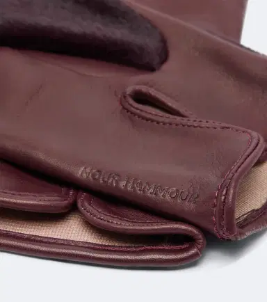 Nour Hammour Silk-lined calf hair and leather gloves | Thumbnail 2