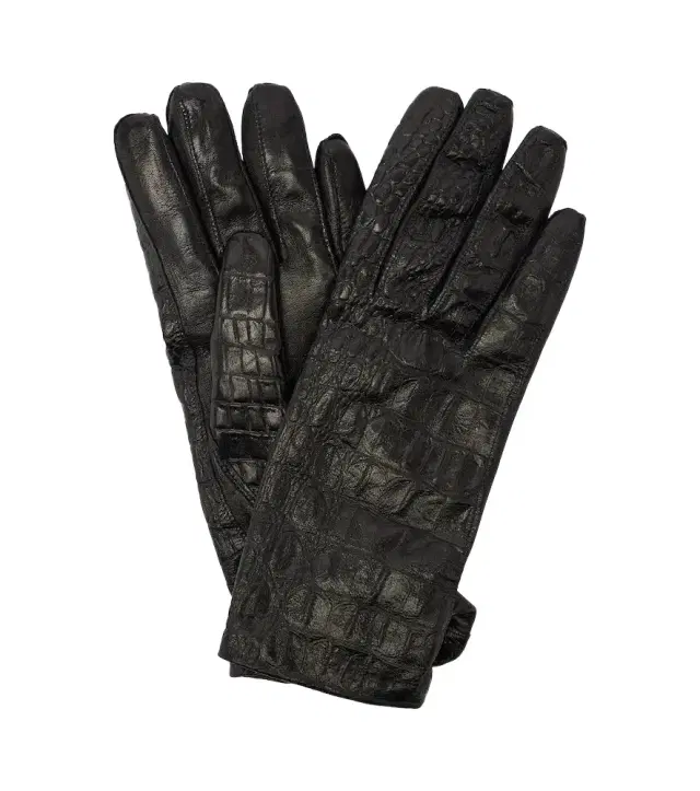 Nour Hammour Silk-lined leather gloves