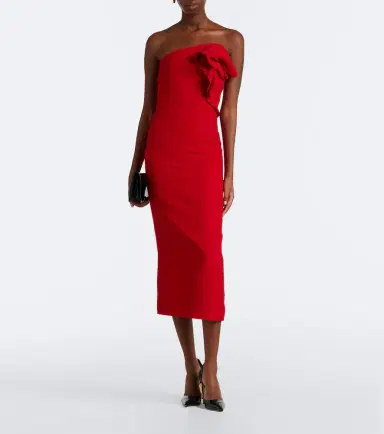 Roland Mouret Draped wool and silk corset dress | Thumbnail 5