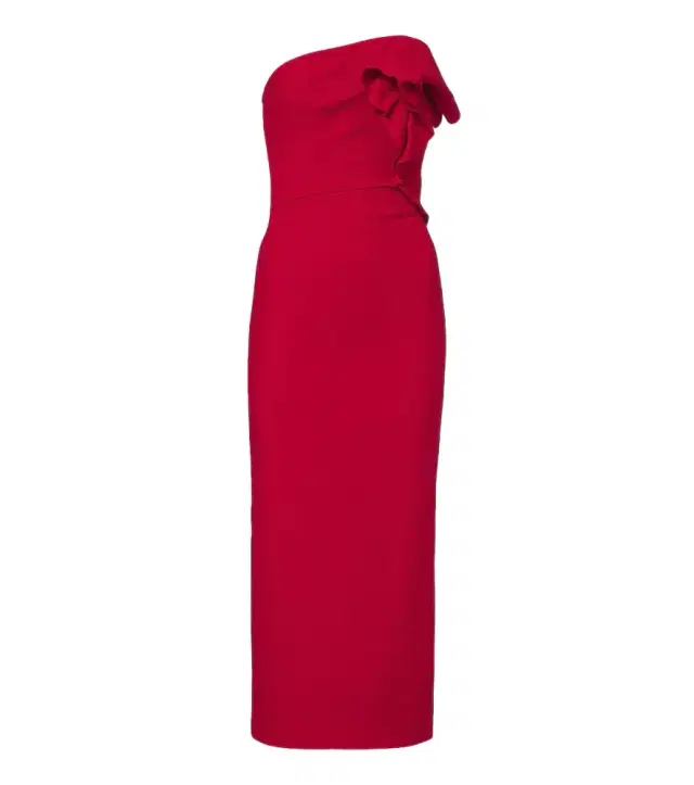 Roland Mouret Draped wool and silk corset dress