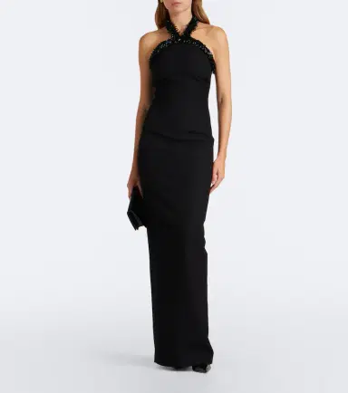 Roland Mouret Embellished crêpe halterneck gown | Thumbnail 2