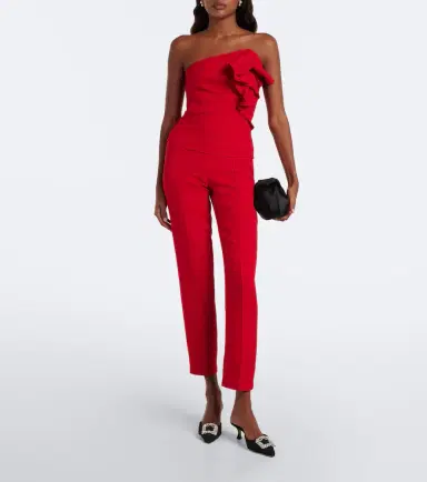 Roland Mouret Cropped wool and silk slim pants | Thumbnail 2 Roland Mouret Cropped wool and silk slim pants | Thumbnail 2