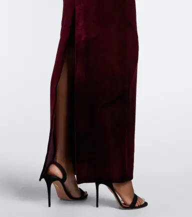 Roland Mouret Lace-trimmed velvet gown | Thumbnail 3