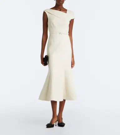 Roland Mouret Belted asymmetric bouclé cocktail dress | Thumbnail 5 Roland Mouret Belted asymmetric bouclé cocktail dress | Thumbnail 5