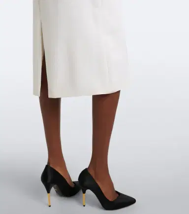 Oscar de la Renta Floral-appliqué wool-blend cocktail dress | Thumbnail 4 Oscar de la Renta Floral-appliqué wool-blend cocktail dress | Thumbnail 4