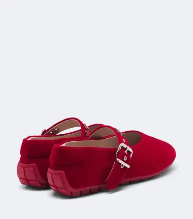 Simone Rocha Embellished velvet Mary Jane flats | Thumbnail 2