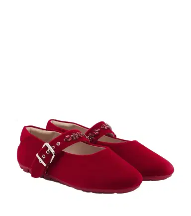 Simone Rocha Embellished velvet Mary Jane flats | Thumbnail 1