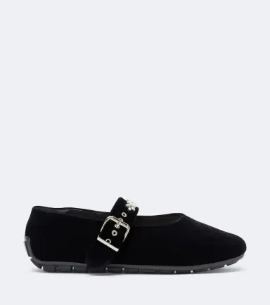 Simone Rocha Embellished velvet Mary Jane flats | Thumbnail 3 Simone Rocha Embellished velvet Mary Jane flats | Thumbnail 3