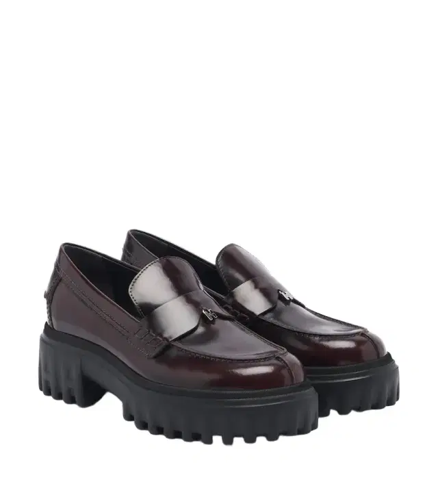 Hogan H641 leather-trimmed suede sneakers