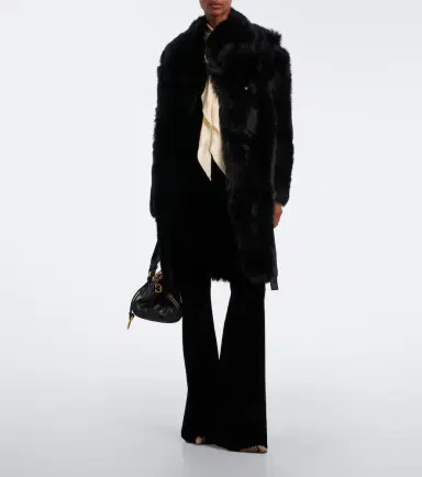 Yves Salomon Reversible shearling wrap coat | Thumbnail 5 Yves Salomon Reversible shearling wrap coat | Thumbnail 5