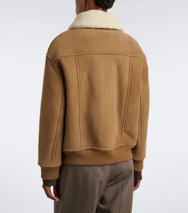 Yves Salomon Teddy-trimmed suede jacket | Thumbnail 3