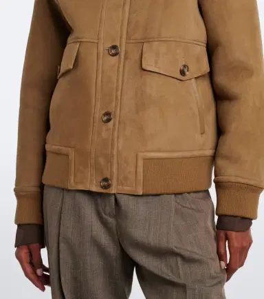 Yves Salomon Teddy-trimmed suede jacket | Thumbnail 4