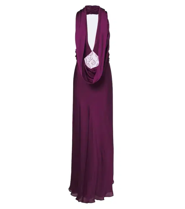 Christopher Esber Cesura draped open-back silk satin gown