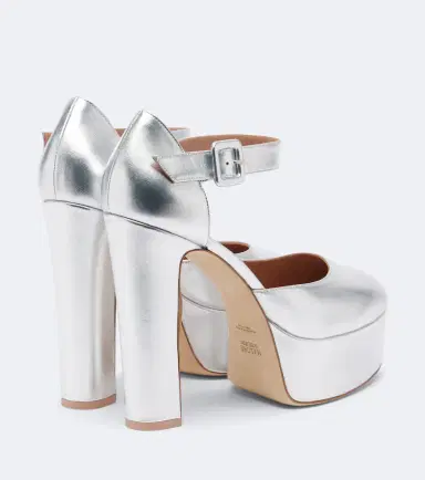 Malone Souliers Leila metallic leather platform pumps | Thumbnail 3