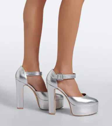 Malone Souliers Leila metallic leather platform pumps | Thumbnail 6