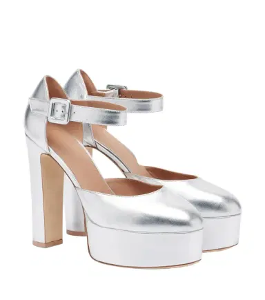Malone Souliers Leila metallic leather platform pumps | Thumbnail 1
