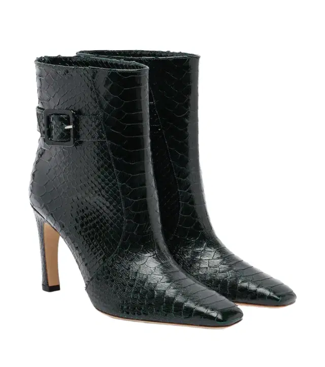 Malone Souliers Rowan snake-effect leather ankle boots