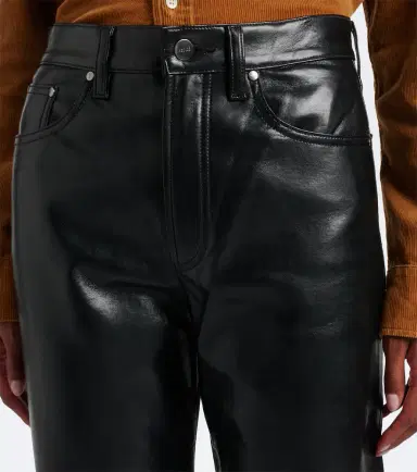 AGOLDE Lana leather-blend straight pants | Thumbnail 5 AGOLDE Lana leather-blend straight pants | Thumbnail 5