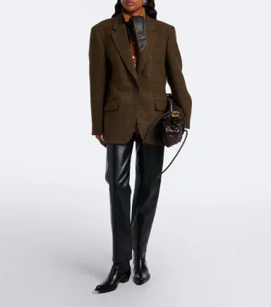 AGOLDE Lana leather-blend straight pants | Thumbnail 6 AGOLDE Lana leather-blend straight pants | Thumbnail 6