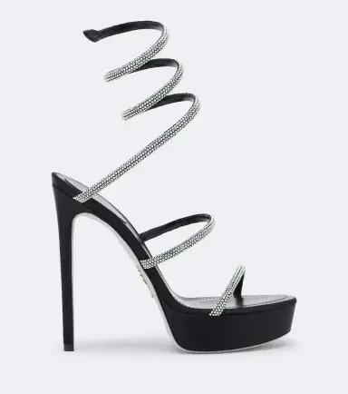 René Caovilla Cleo embellished satin platform sandals | Thumbnail 2