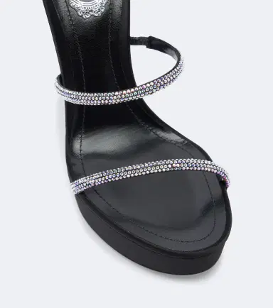 René Caovilla Cleo embellished satin platform sandals | Thumbnail 3
