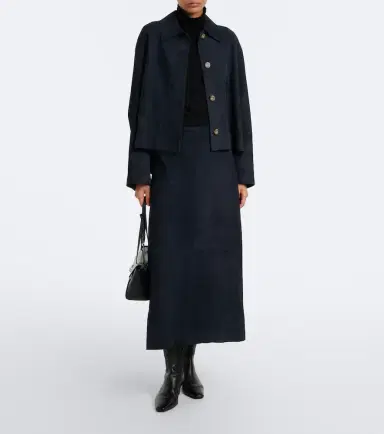 Joseph Helius suede midi skirt | Thumbnail 3