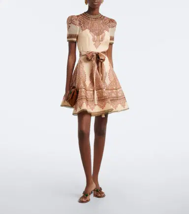 Zimmermann Ascent paisley linen and silk minidress | Thumbnail 3