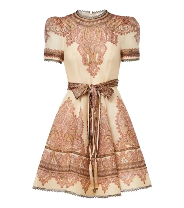 Zimmermann Ascent paisley linen and silk minidress