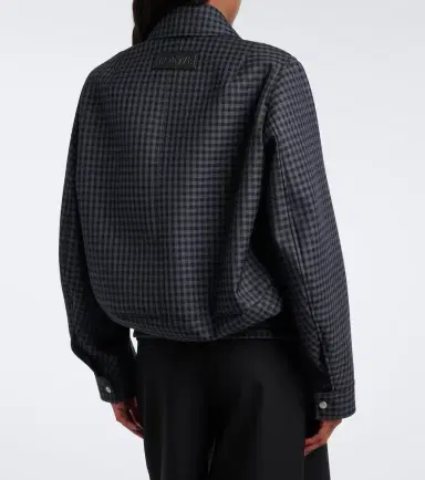 Loewe Gingham wool-blend blouson jacket | Thumbnail 3