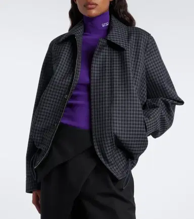 Loewe Gingham wool-blend blouson jacket | Thumbnail 5