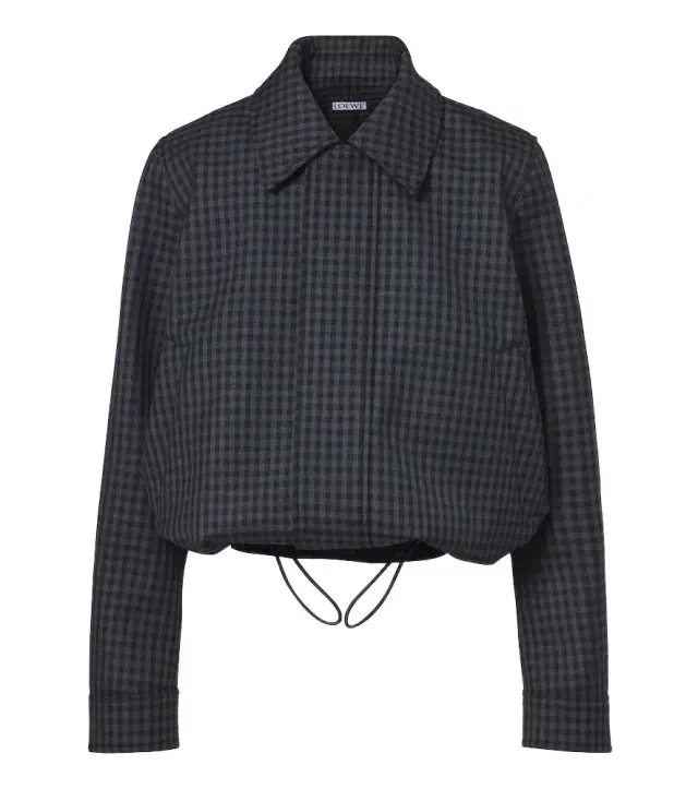 Loewe Gingham wool-blend blouson jacket