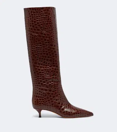 Le Monde Béryl Le Monde Béryl Babouche croc-effect leather knee-high boots | Thumbnail 2 Le Monde Béryl Le Monde Béryl Babouche croc-effect leather knee-high boots | Thumbnail 2