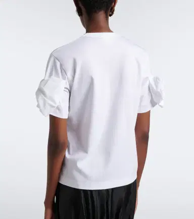 NOIR KEI NINOMIYA Bow-detail cotton jersey T-shirt | Thumbnail 5