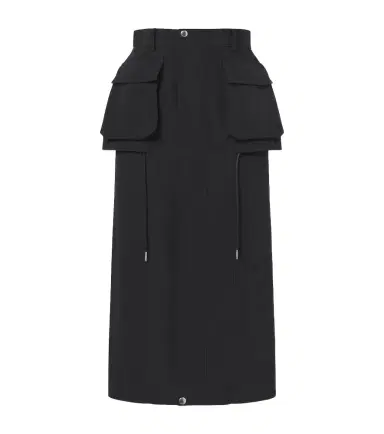 Sacai Cotton-blend zip-up midi skirt | Thumbnail 1 Sacai Cotton-blend zip-up midi skirt | Thumbnail 1