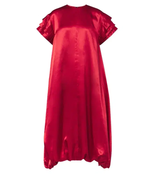 NOIR KEI NINOMIYA Pleated gathered satin midi dress
