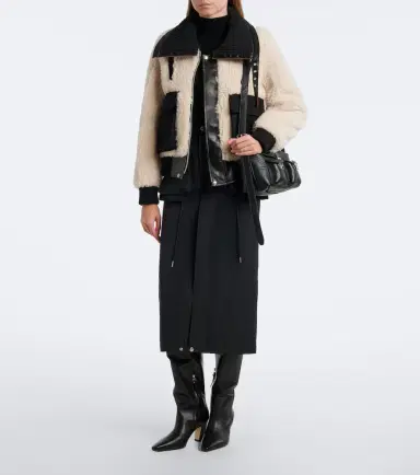 Sacai Paneled wool-blend blouson jacket | Thumbnail 4 Sacai Paneled wool-blend blouson jacket | Thumbnail 4