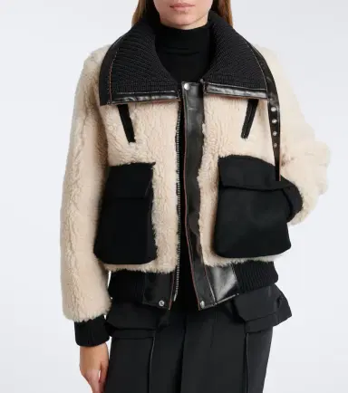 Sacai Paneled wool-blend blouson jacket | Thumbnail 5 Sacai Paneled wool-blend blouson jacket | Thumbnail 5